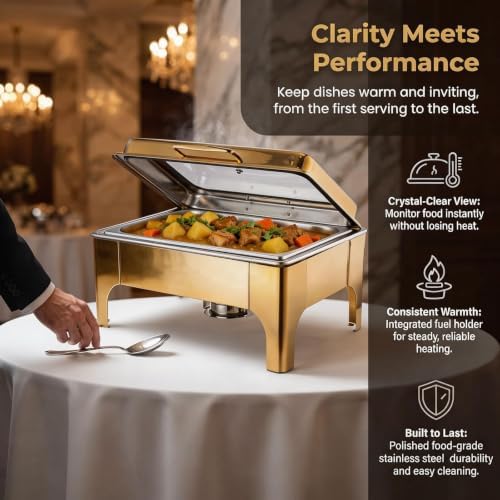 Stainless Steel Buffet Servers and Warmers, Chafing Dishes for Buffet Set, alternate view 3