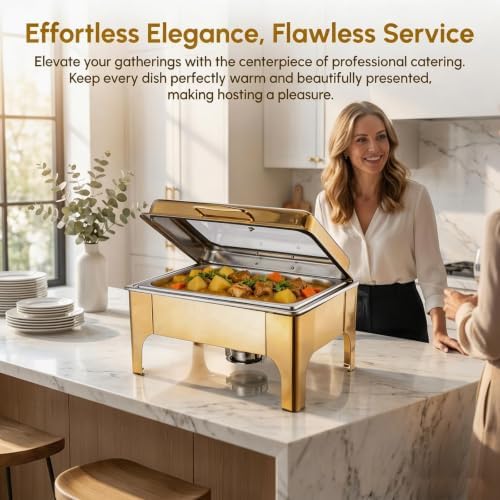Stainless Steel Buffet Servers and Warmers, Chafing Dishes for Buffet Set, alternate view 7