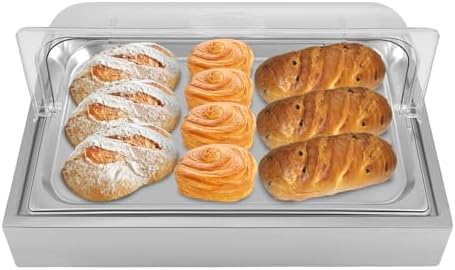 Stainless Steel Buffet Serving Tray with Ice Pan, 3.17Qt Catering Supplies Buffet Display for Sushi, Salad