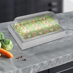 Stainless Steel Buffet Serving Tray with Ice Pan, 3.17Qt Catering Supplies Buffet Display for Sushi, Salad, alternate view 2