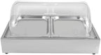Stainless Steel Buffet Serving Tray with Ice Pan, 3.17Qt Catering Supplies Buffet Display for Sushi, Salad, alternate view 5