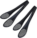 Stainless Steel Buffet Tongs - Kitchen Food Tong for Cooking and Serving (Black - 9" Serving Tongs) in Black