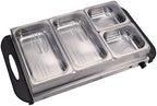 Stainless Steel Housing Easy Clean Buffet Server & Food Warmer With 4 Sectional Trays, alternate view 3