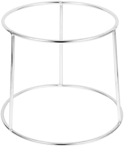 Stainless Steel Seafood Plate Rack 18x16cm Two Tier Pizza Stand in 18X16X15CM in Silver