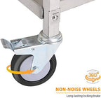 Stainless Steel Utility Cart with Wheels and Handle,29.5"*15.7"*33", alternate view 4
