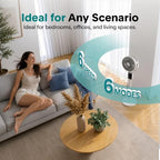 Standing Fan for Bedroom | 90° Vertical & 60° Horizontal Oscillations | Adjustable Pedestal Fan with Remote, alternate view 5