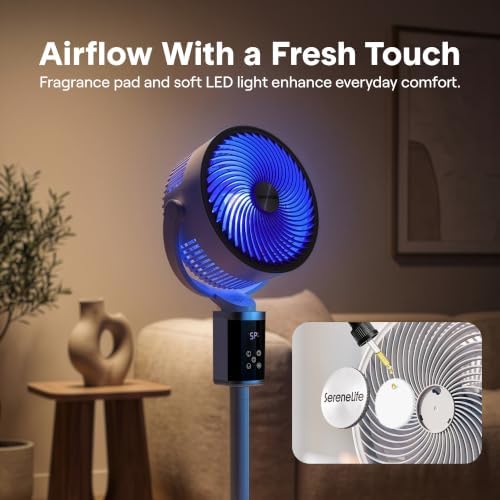 Standing Fan for Bedroom | 90° Vertical & 60° Horizontal Oscillations | Adjustable Pedestal Fan with Remote, alternate view 7