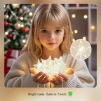 Star Curtain Lights, Warm White Window Lights 70 Stars Hanging Light with Remote Fairy Led Twinkle String Lights, alternate