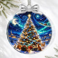 Starry Christmas Tree Ornament Crystal Glass 3 * 3.3 in for Xmas Tree Decor