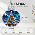 Starry Christmas Tree Ornament Crystal Glass 3 * 3.3 in for Xmas Tree Decor, alternate view 2