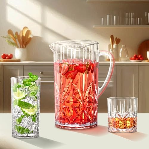 Stately - Acrylic Pitcher (80 oz), Clear Plastic Water Pitcher with Lid, Fridge Jug, BPA-Free, Shatter-Proof, alternate view