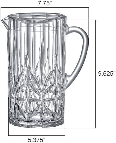 Stately - Acrylic Pitcher (80 oz), Clear Plastic Water Pitcher with Lid, Fridge Jug, BPA-Free, Shatter-Proof, alternate view