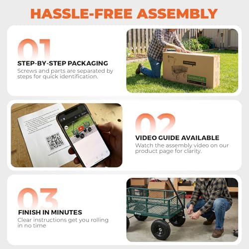 Steel Mesh Garden Cart, 600 lb Capacity, Removable Sides, alternate view 7