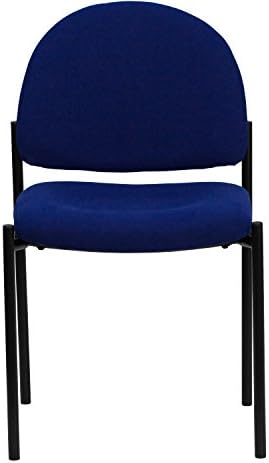 Steel Stackable Reception Chair, Navy, alternate view 5