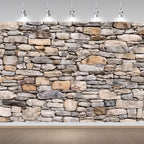Stone Wall Backdrop, Vintage Ancient Brick Rock Stones Photography Background Brick Stone Wall Textured for