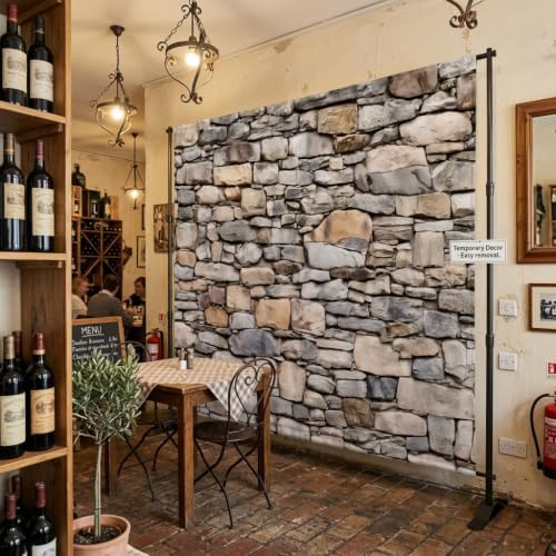 Stone Wall Backdrop, Vintage Ancient Brick Rock Stones Photography Background Brick Stone Wall Textured for, alternate view 3
