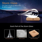 Storm Glass Weather Predictor, Christmas Snow Globe Storm Glass Barometer Weather Predictor, Home and Office, alternate view