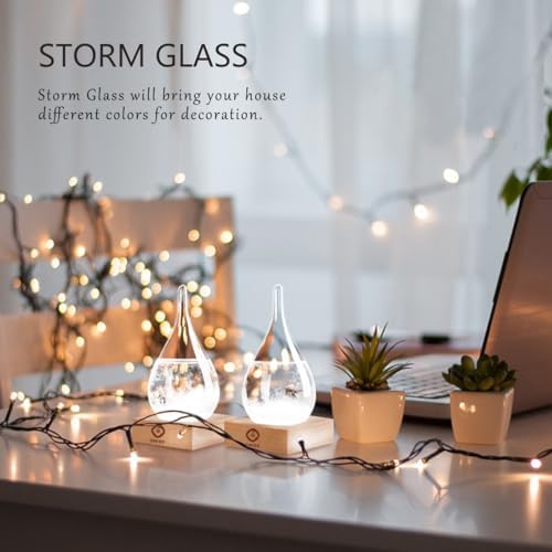 Storm Glass Weather Predictor, Christmas Snow Globe Storm Glass Barometer Weather Predictor, Home and Office, alternate view