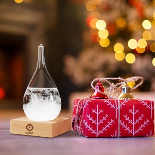 Storm Glass Weather Predictor, Christmas Snow Globe Storm Glass Barometer Weather Predictor, Home and Office, alternate view