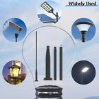 Street Light Pole 10Ft - Metal Solar Lamp Posts for Outdoor Light, Adjustable Metal Street Courtyard Porch, alternate view 7