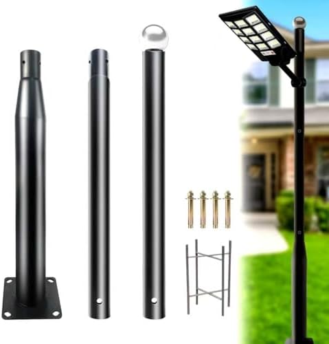 Street Light Pole 10Ft, Street Light Poles for Outdoor Lighting, Solar Pole Accessory for Street, Suitable for