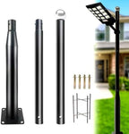 Street Light Pole 10Ft, Street Light Poles for Outdoor Lighting, Solar Pole Accessory for Street, Suitable for