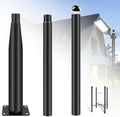 Street Light Pole 10Ft Tall, Solar Split Street Lamp Post for Outdoor Light Galvanized Heavy-Duty Metal Light