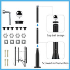 Street Light Pole 10Ft Tall, Solar Split Street Lamp Post for Outdoor Light Galvanized Heavy-Duty Metal Light, alternate view