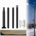 Street Light Pole 13 Ft Tall - Outdoor Adjustable Heavy Duty Metal Street Lamp Post for Outside Solar Street