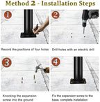 Street Light Pole 13 Ft Tall - Outdoor Adjustable Heavy Duty Metal Street Lamp Post for Outside Solar Street, alternate view