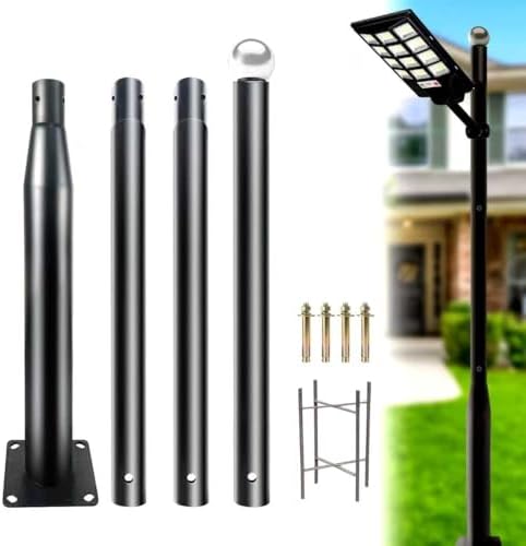 Street Light Pole 13Ft, Street Light Poles for Outdoor Lighting, Solar Pole Accessory for Street, Suitable for