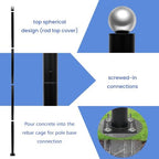 Street Light Pole 13ft Tall, Outdoor Split Adjustable Heavy-Duty Metal, alternate view 3