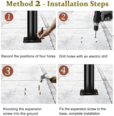 Street Light Pole 16 Ft Tall - Outdoor Adjustable Heavy Duty Metal Street Lamp Post for Outside Solar Street, alternate view