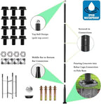 Street Light Pole 16 Ft Tall - Outdoor Adjustable Heavy Duty Metal Street Lamp Post for Outside Solar Street, alternate view