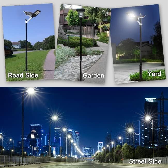 Street Light Pole 16 Ft Tall - Outdoor Adjustable Heavy Duty Metal Street Lamp Post for Outside Solar Street, alternate view