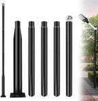 Street Light Pole 16Ft, Outdoor Adjustable Metal Street Lamp Post, Solar Street Light Pole for Street, Patio