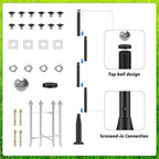 Street Light Pole 16Ft, Outdoor Adjustable Metal Street Lamp Post, Solar Street Light Pole for Street, Patio, alternate view