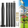 Street Light Pole 16Ft Tall-Outdoor Adjustable Metal Street Lamp Post, Outdoor Light Pole for Parking Lot
