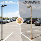 Street Light Pole 16Ft Tall, Outdoor Metal Split Heavy Duty Street Lamp Post for Outside Large Solar Street, alternate view 5