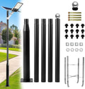 Street Light Pole 16ft Tall, Outdoor Split Adjustable Heavy-Duty Metal