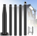 Street Light Pole 16Ft Tall, Solar Split Street Lamp Post for Outdoor Light Galvanized Heavy-Duty Metal Light