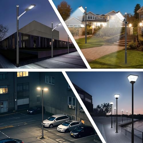 Street Light Pole 16Ft Tall, Solar Split Street Lamp Post for Outdoor Light Galvanized Heavy-Duty Metal Light, alternate view