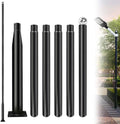 Street Light Pole 20Ft, Outdoor Adjustable Metal Street Lamp Post, Solar Street Light Pole for Street, Patio