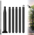 Street Light Pole 20Ft, Outdoor Adjustable Metal Street Lamp Post, Solar Street Light Pole for Street, Patio