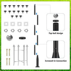 Street Light Pole 20Ft, Outdoor Adjustable Metal Street Lamp Post, Solar Street Light Pole for Street, Patio, alternate view