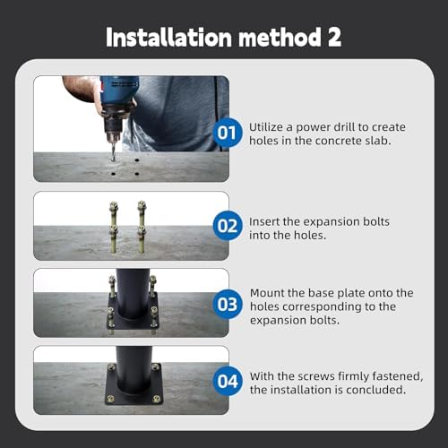 Street Light Pole 20Ft, Street Light Poles for Outdoor Lighting, Solar Pole Accessory for Street, Suitable for, alternate