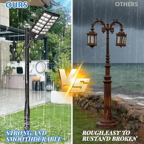 Street Light Pole 20Ft Tall-Outdoor Adjustable Metal Street Lamp Post, Outdoor Light Pole for Parking Lot, alternate view 5