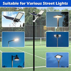 Street Light Pole 6.5ft Tall, Outdoor Split Adjustable Heavy-Duty Metal in Black, alternate view 5