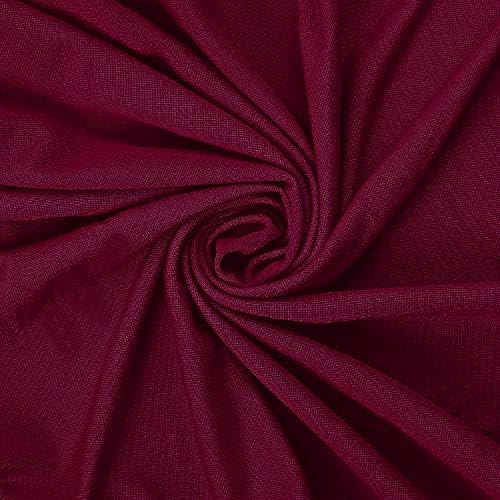 Stretch Spandex Chair Cover for Wedding Party Dining Banquet Event (Burgundy, 25), alternate view 6