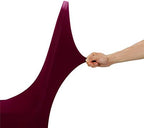 Stretch Spandex Chair Cover for Wedding Party Dining Banquet Event (Burgundy, 25), alternate view 7